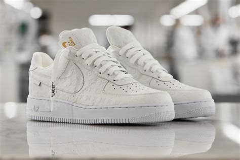 louis vuitton white air force ones|louie v af1.